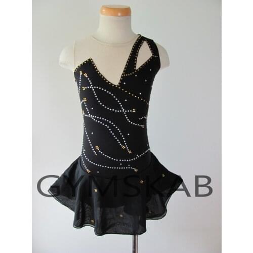 2018 Charming Figure Skating Dress Womens Girls Customized Ice Skating Dress Sleeveless Gymnastics Costume 6792