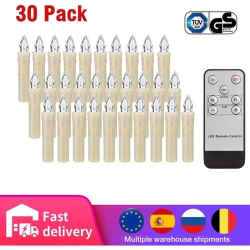 2020 Flickering Flame AAA Battery Christmas Decorative Lights LED Candle Gift Set With Wireless Remote Control