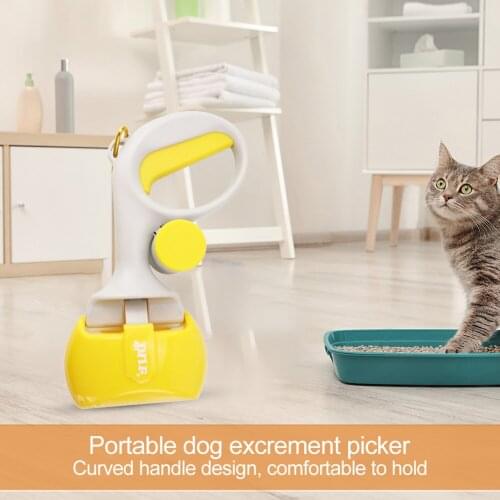 2021 Portable Pet Dog Pooper Scoopers Outdoor Animal Waste Cleaning Shovel Dispenser Pick Up Animal Waste Pet Bags