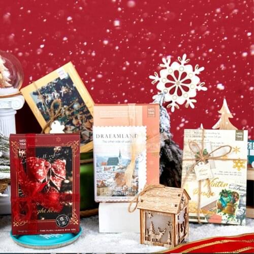 30 Sheets/Set Warm Winter Gift Series Postcards INS Style Creative Christmas Luminous Greeting Wishing Cards Message Card