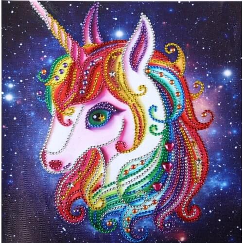 Diamond painting Cartoon Unicorn Pony cute dog peacock Cross Stitch Rhinestone Embroidery Home kids room Decor sticker murals