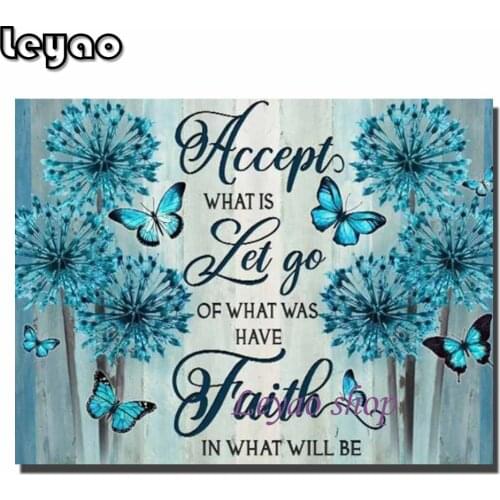 Dandelion blue letter diamond painting,full,square,diamond embroidery mosaic art diamond diy handwork butterfly puzzle Art