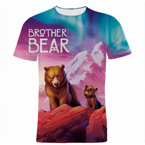 Brother Bear Child t-shirt 3D Print New Cool Boy Girl Kids Short sleeve shirts Streetwear Men Women Children Oversized t shirt