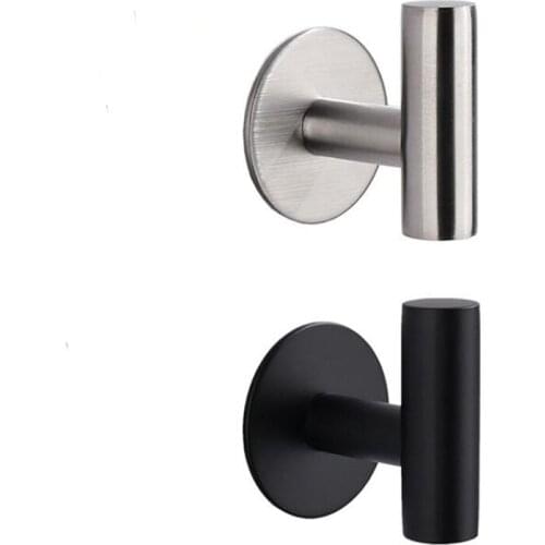 Bath Coat Hook Single Robe Hook Wall Mounted Towel Hook Stainless Steel Clothes Hook Bathroom Hardware New Household Hook