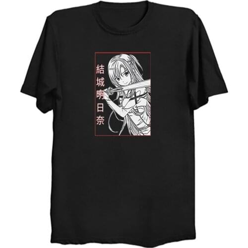 Sword Art Online Cartoon Tee Shirt Men Japan Anime Fashion T Shirt Brand Casual Loose Tops Male Hip Hop Harajuku T-Shirts Print