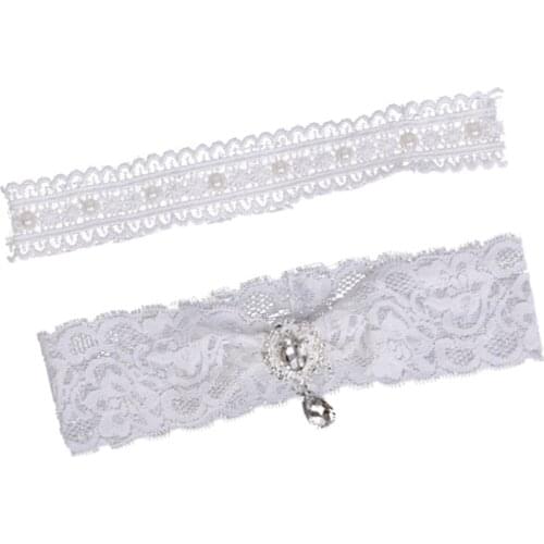 Lace Wedding Leg Garter Elastic Leg Band Elegant Garters Set for Bridesmaid