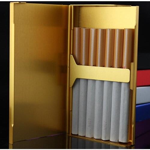 Hot Selling Aluminum Cigarette Case Tobacco Case Cigar Holder Pocket Box Storage Container Gift Box for Man/ Women Gifts