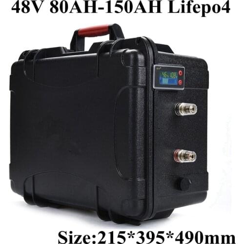 48V 80ah 100Ah 120ah 150ah LiFepo4 Lithium Battery Pack with BMS for 1500W 5000w Motorhome Electric Car Solar Energy+10Acharger