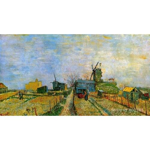 Best Art Reproduction Vegetable Gardens in Montmartre Vincent Van Gogh Painting for sale hand painted High quality