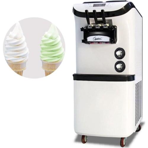 Soft Ice Cream Machine With Stainless Steel English Operating System Vertical Ice Cream Maker