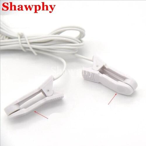 Health Care 10pcs/lot electronic medical Ear Clip Lead Wire/Cable/line for Therapy Tens/EMS Unit Massage Machine .DC2.5MM &1.2M