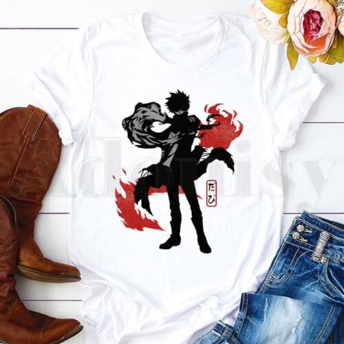 MHA Merch Anime Dabi Short Sleeve Female Tops Tees Harajuku VintageT Shirts Womens T-shirt