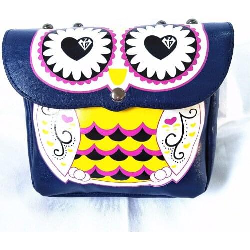 M641 Cute Cartoon Women Bag Specific Character Printing Owl Quality Pu Leather Shoulder Bags Small Size Women Gift Wholesale