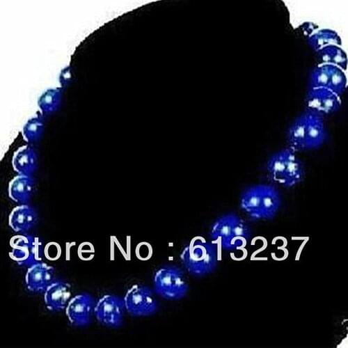 Fashion style natural 10mm new lapis lazuli round beads diy charms necklace making AAA MY4622