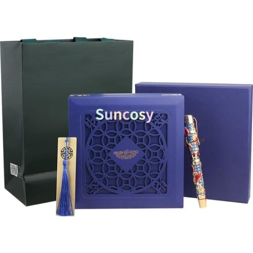 HERO 2189D Passing on Series 18K Gold Fountain Pen Limited Edition Chinese Style Business Gift Collection Set