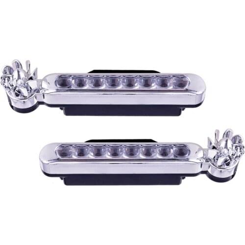 New 2Pcs Wind Energy No Need External Power Supply Car Daytime Running Lights 8 LED DRL Daylight Headlight Lamp