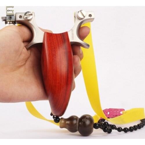 Outdoor Stainless Steel Alloy Toy Slingshot,Powerful Portable pocket Hunting tool,Shooting game catapult tool with Rubber Band