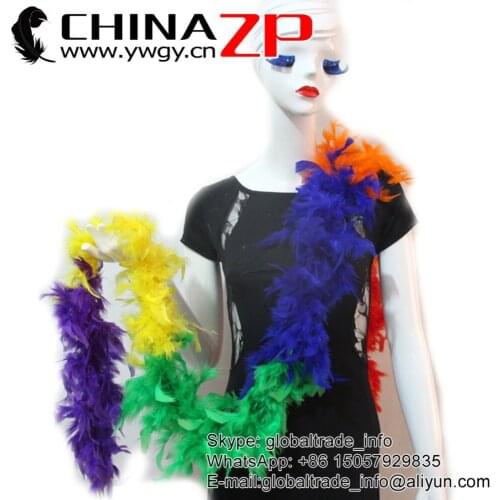 Manufacturer in CHINAZP Factory Selected Prime Quality Dyed Mix Colors Turkey Chandelle Feather Boas
