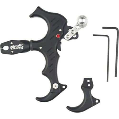 Archery Bow Release Aid 3/4-Finger Thumb Caliper Adjustable for Compound Bow Caliper Grip Outdoor Hunting Practice