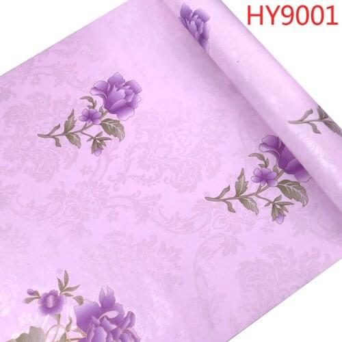 Emboss 3D Floral Flower Pastoral Style Wallpaper Rolls For House Wall Decoration PVC Vinyl Wall Sticker
