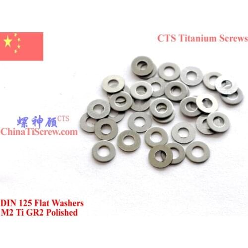 DIN 125 Titanium Washer M1.6 M2 M2.5 M3 M4 M5 M6 Flat Washer Ti GR2 Polished