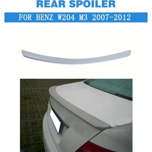 Rear Spoiler Boot Duck Lip Wing For Benz C-Class W204 Sedan 4Door 2007-2012 Car Sticker PU UNpainted Gray Primer
