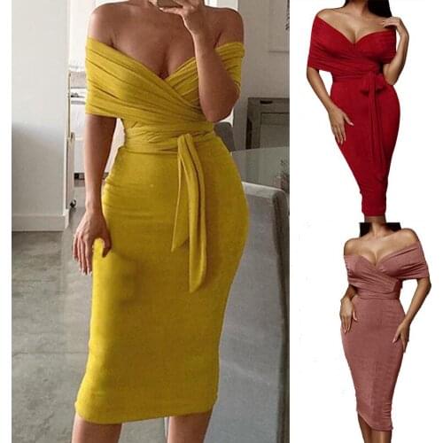 Sexy Lady Dress Off Shoulder Backless Outfit Suit Two Piece Set Midi Skirt Wrap Bandage Top Set Streetwear Female Clothing