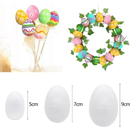 10pcs/Lot 5cm/7cm/9cm Modelling Styrofoam Foam Egg Ball For DIY Christmas Easter Party Decor DIY White Craft Kids Painted Toys