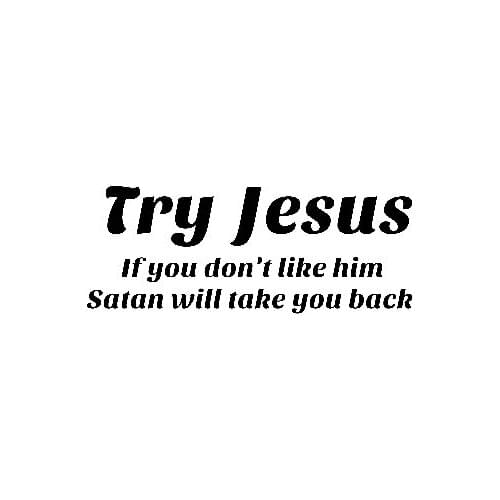 10x25cm Try Jesus Car Body Stickers Window Door Decal Funny Top Quality Waterproof ZP095