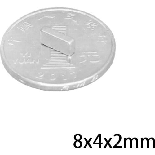 20~500PCS 8X4X2 mm neodymium permanent magnet 8mm X 4mm Permanent Neodymium Magnet Strong 8x4x2mm Small Block Magnet 8*4*2 mm