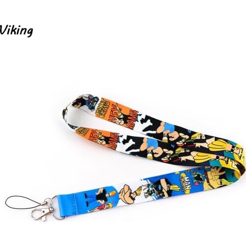 20pcs/lot G1862 Cartoon Man Lanyard For Keys Phone Strap Neck Strap Keychain Lanyards ID Badge Holder