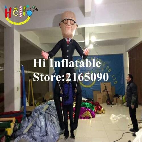 3.5 m high parade inflatable cartoon man puppet