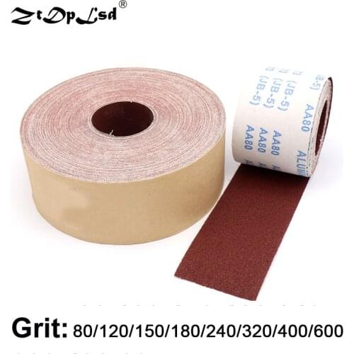 ZtDpLsd 50cm Emery Cloth Roll Polish Sandpaper Tools For Grinding Metalworking Dremel Maroon Sanding Screen Abrasive Paper