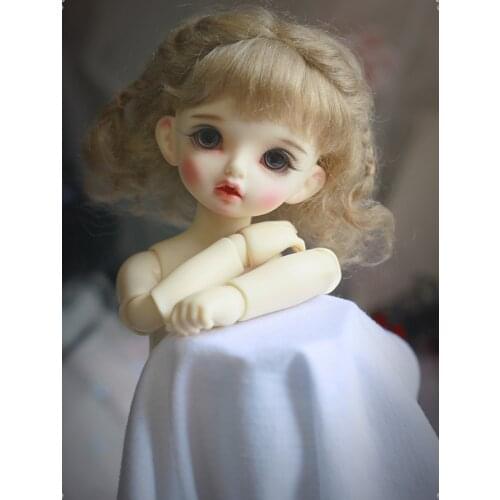 1/6 Bjd Wig Mohair Short Lovely Curly With Braid Bjd Wig Sd Hair Wig