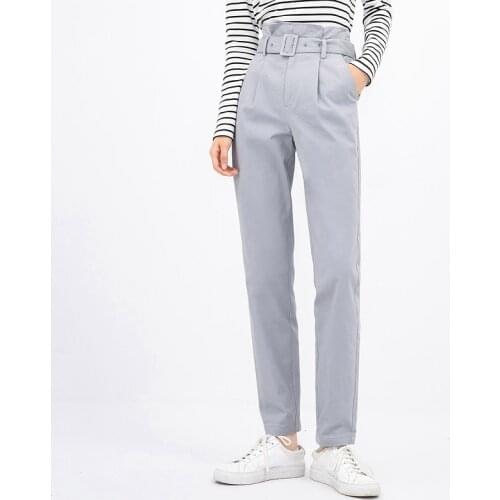 INMAN 2021 Spring New Arrival Straight Casual Slim Versatile Pure Cotton Jeans Long Womens Pants