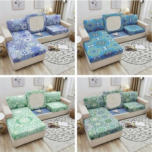 Mandala Sofa Seat Covers For Living Room Fabric Cushion Cover Corner Elastic Slipcover Chaise Longue Couch Furniture Protector