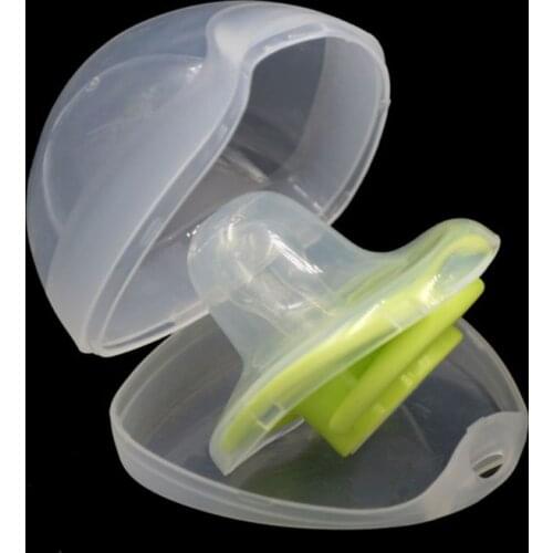 Baby Dummy Pacifier Case Transparent Safe Infant Soother Pod Storage Box BPA-Free Nipple Shield Container Holder