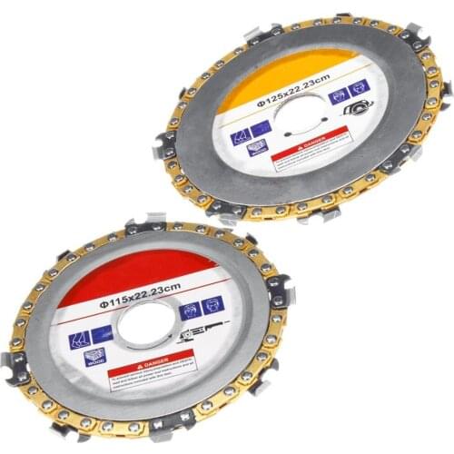 125mm/115mm Woodworking Carving Disc Grinder Chain Disc Plate Wheel For Angle Grinder