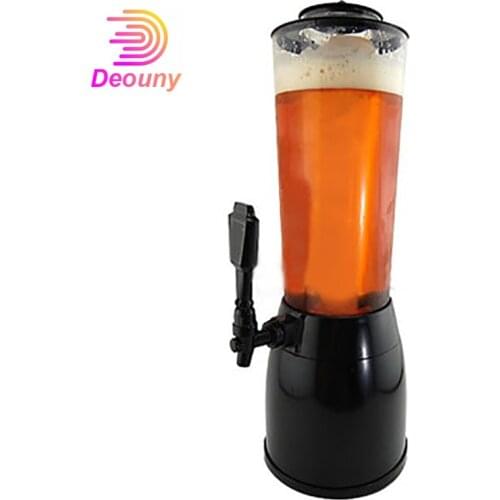 DEOUNY Beer Dispenser With Icicles 2.5L Beer Barrel Liquor Drink Wine Pourer Beverage Dispenser Pour Beer Mini Bar Home Tools