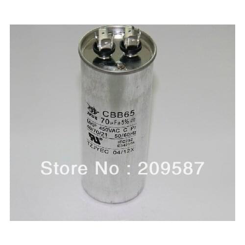 AC Motor Capacitor Air Conditioner Compressor Start Capacitor CBB65 450VAC 70uF