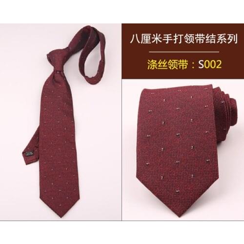 Fashion red wedding tie mens formal wear business groom best man wedding occupation 8cm mens wine red wedding