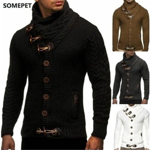 Man Sweaters Streetwear Clothes Turtleneck Sweater Men L XL Long Sleeve Knitted Pullovers Autumn Winter Soft Warm Basic