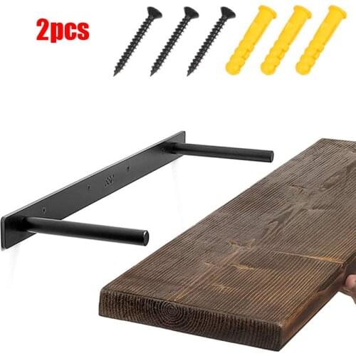 2PCS Invisible Floating Shelf Table Metal Bracket Iron Bracket Storage Shelves Frame Support Frame Stand Furniture Fitting