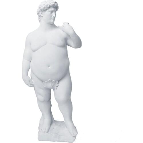 New Creative Fat David Portrait Sculpture Resin Craft Decoration Human body Statue Home Desktop Ornaments Garden Art Decoration