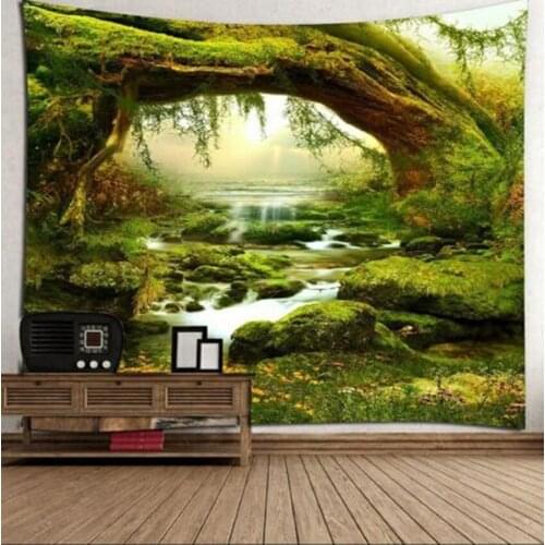 Papel De Parede Mystic Forest Trees River Print Wallpapers for Living Room 3 D Wall Papers Home Decor Paper 3d Mural Wallpaper
