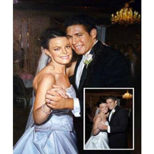 TOP GOOD art work -BEST present --Custom Service wedding pictures bride oil painting ART-Festival & birthday & TOP business gift