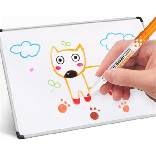 P82A Magnetic Markers (8 Pack) Low Odor White Board Markers with Erasers for Kids Teacher Supplies for Classroom Work