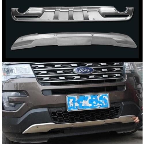 Stainless Steel Car Front Rear Bumper Protector Guard Plate Fits For Ford Explorer 2.3 T 2016 2017 2018 2019
