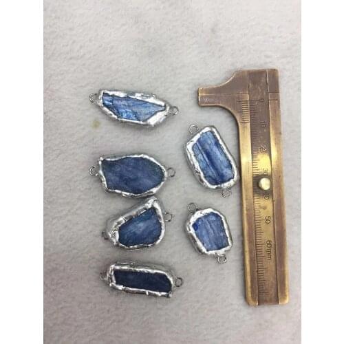 Cingesto New arrival blue druzy semi precious necklace pendant, 15pcs longer plate for women jewelery design