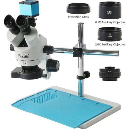 3.5-90X Simul-Focal Continuous Zoom Stereo Trinocular Microscope Big Base +20MP HDMI Video Microscope Camera + 56 LED Light
